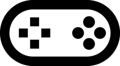 Joystick Of Rounded Shape Stencil Svg Design File, Free Vectors File